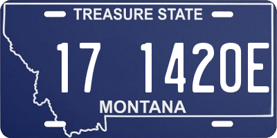 MT license plate 171420E
