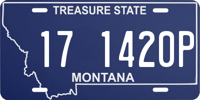MT license plate 171420P