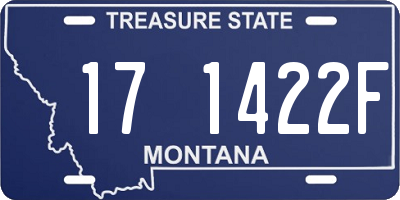 MT license plate 171422F