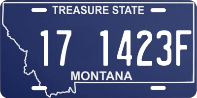 MT license plate 171423F