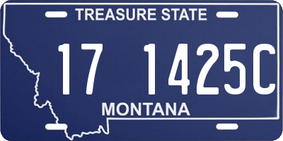 MT license plate 171425C