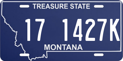 MT license plate 171427K