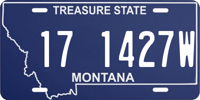 MT license plate 171427W