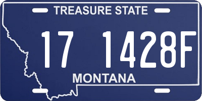 MT license plate 171428F
