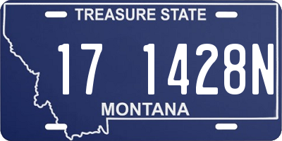 MT license plate 171428N