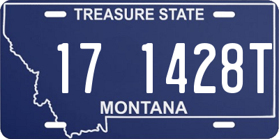 MT license plate 171428T