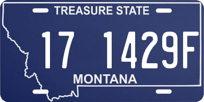 MT license plate 171429F