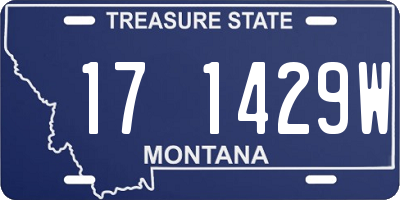 MT license plate 171429W