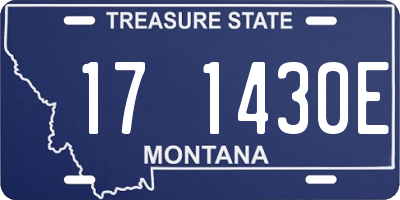 MT license plate 171430E