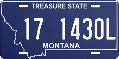 MT license plate 171430L