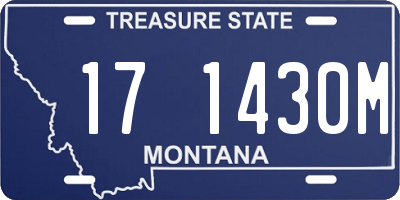 MT license plate 171430M