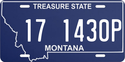 MT license plate 171430P