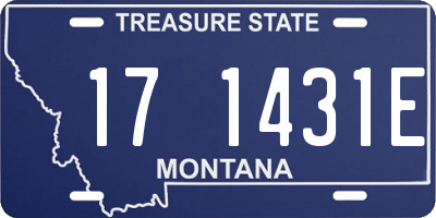 MT license plate 171431E