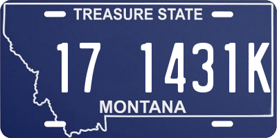 MT license plate 171431K