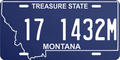 MT license plate 171432M