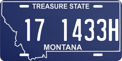 MT license plate 171433H