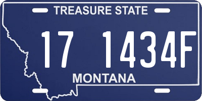 MT license plate 171434F