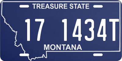 MT license plate 171434T