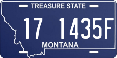 MT license plate 171435F