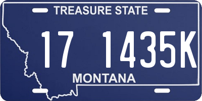 MT license plate 171435K