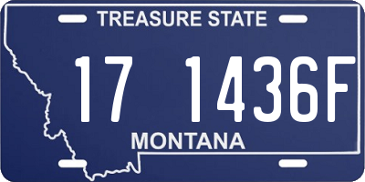 MT license plate 171436F