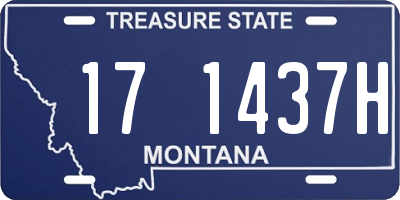 MT license plate 171437H