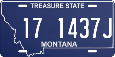 MT license plate 171437J