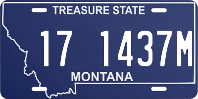 MT license plate 171437M