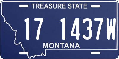 MT license plate 171437W