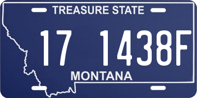 MT license plate 171438F