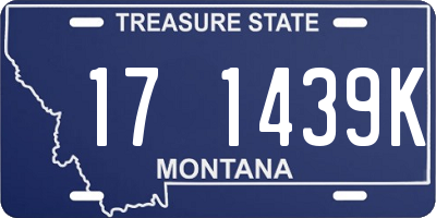 MT license plate 171439K