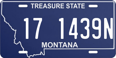 MT license plate 171439N