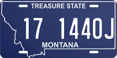MT license plate 171440J