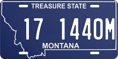 MT license plate 171440M