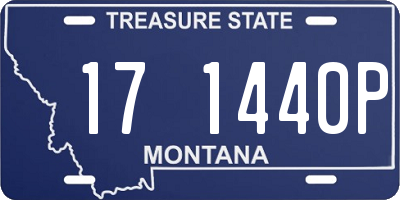 MT license plate 171440P