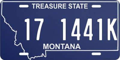 MT license plate 171441K