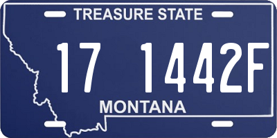 MT license plate 171442F