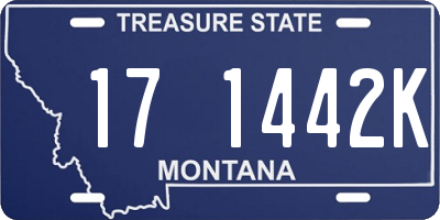 MT license plate 171442K