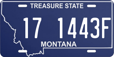 MT license plate 171443F