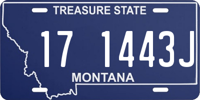 MT license plate 171443J