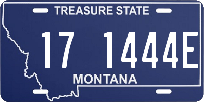 MT license plate 171444E