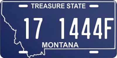 MT license plate 171444F