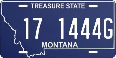 MT license plate 171444G