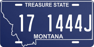 MT license plate 171444J