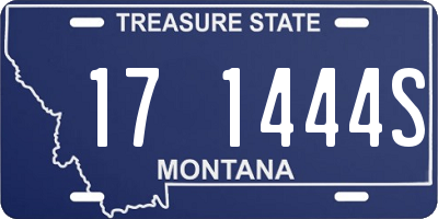 MT license plate 171444S