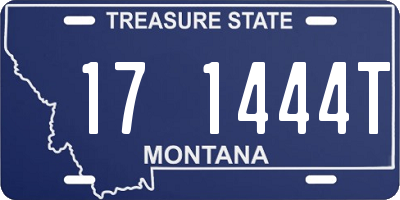 MT license plate 171444T