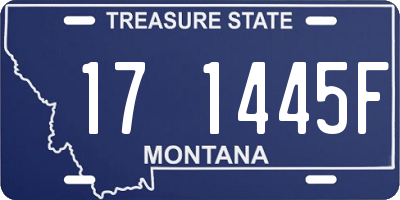 MT license plate 171445F