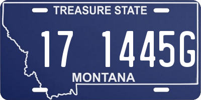 MT license plate 171445G