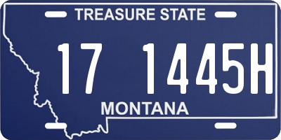 MT license plate 171445H