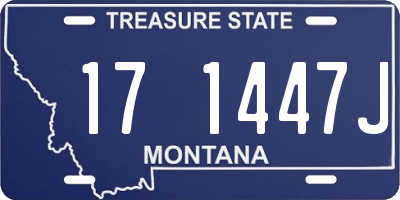 MT license plate 171447J
